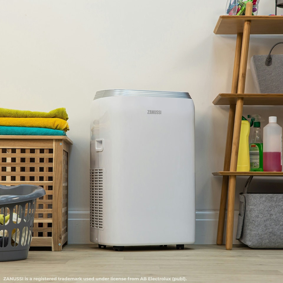 image 1 of Zanussi Air Conditioner & Dehumidifier 3 Fan Speeds 2 in 1 9000 BTU 16m² Room Size White ZPAC9002