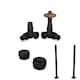 image 1 of Derry Traditional - Black Thermostatic Radiator Valve & Installation Kit Corner 15mm