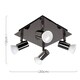 image 5 of ValueLights 4 Way Black Spotlight and Cool White Bulbs