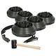 image 1 of Harbour Housewares Flexible Plastic Lawn Edging with 200 Pegs & Mallet - 50m x 4cm - Black | Black | 5