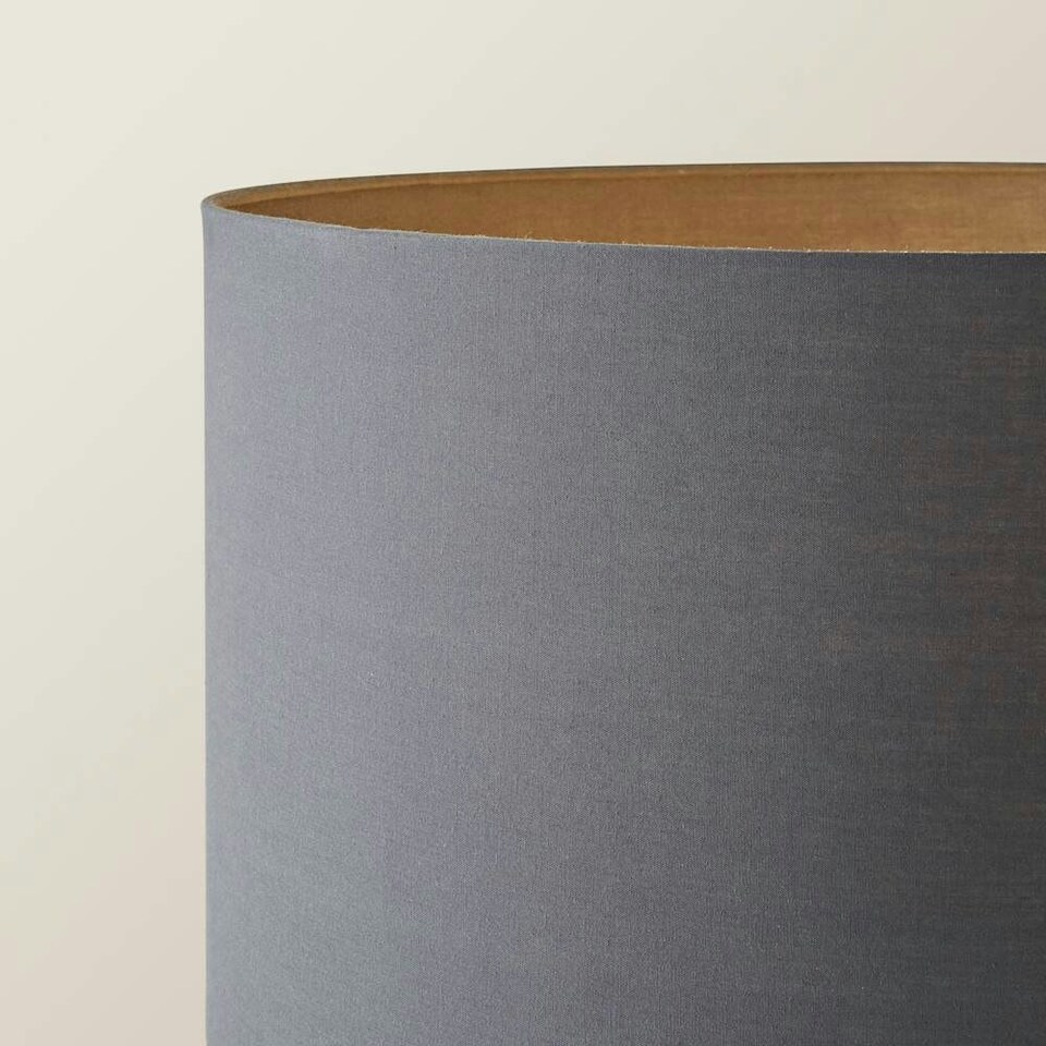 image 1 of ValueLights Barbro Black Tripod Floor Lamp Charcoal Shade Grey