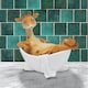 image 2 of 'Bathtime' Giraffe in Bath Tub Figurine Novelty Bathroom Decoration