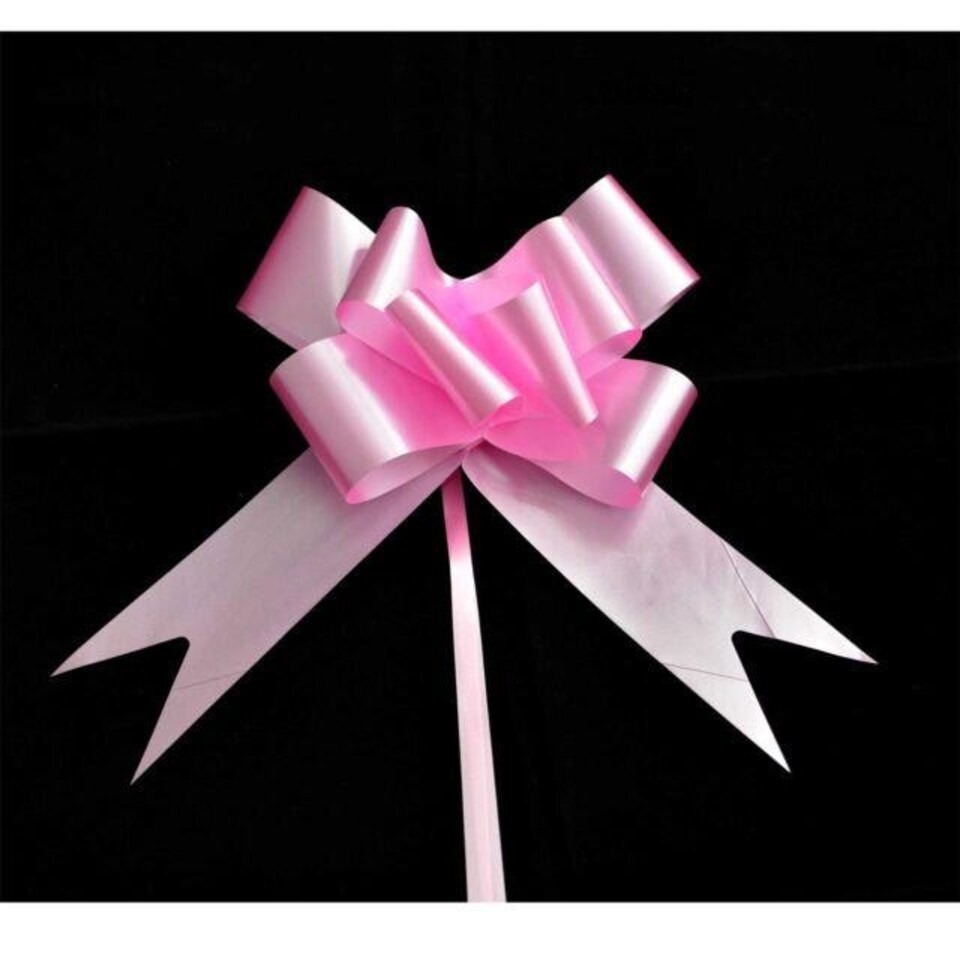 image 1 of 60Pcs 30mm Light Pink Pull Bows Decorations
