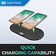 image 6 of Adesso 15W Max Qi-Certified Dual 2-Coil Wireless Fast Charging Pad