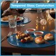 image 6 of Harbour Housewares 12pc Round Glass Placemats & Round Coasters Set - 30cm - Marble | White | Marble