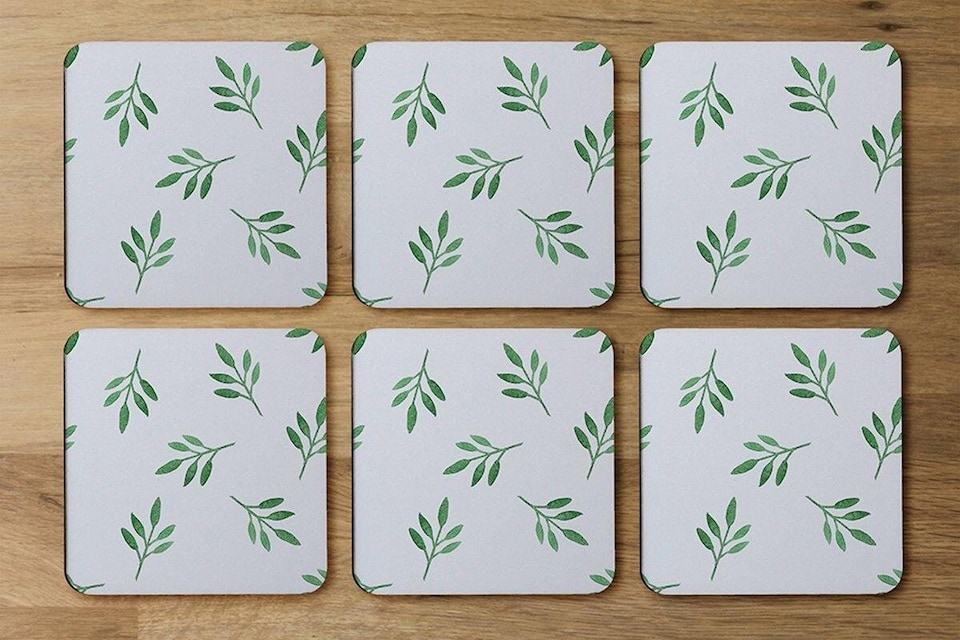 image 1 of Green Leaf (Coaster)