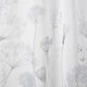 image 3 of Catherine Lansfield Meadowsweet Floral 55x72 Inch Tab Top Voile Curtain Panel White