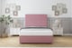image 2 of Sloomy Manhattan Pink Plush Divan Bed Base 2 Drawers Same Side With 26 Inch Strutted Headboard | Pink | Pink | Small Double | 1