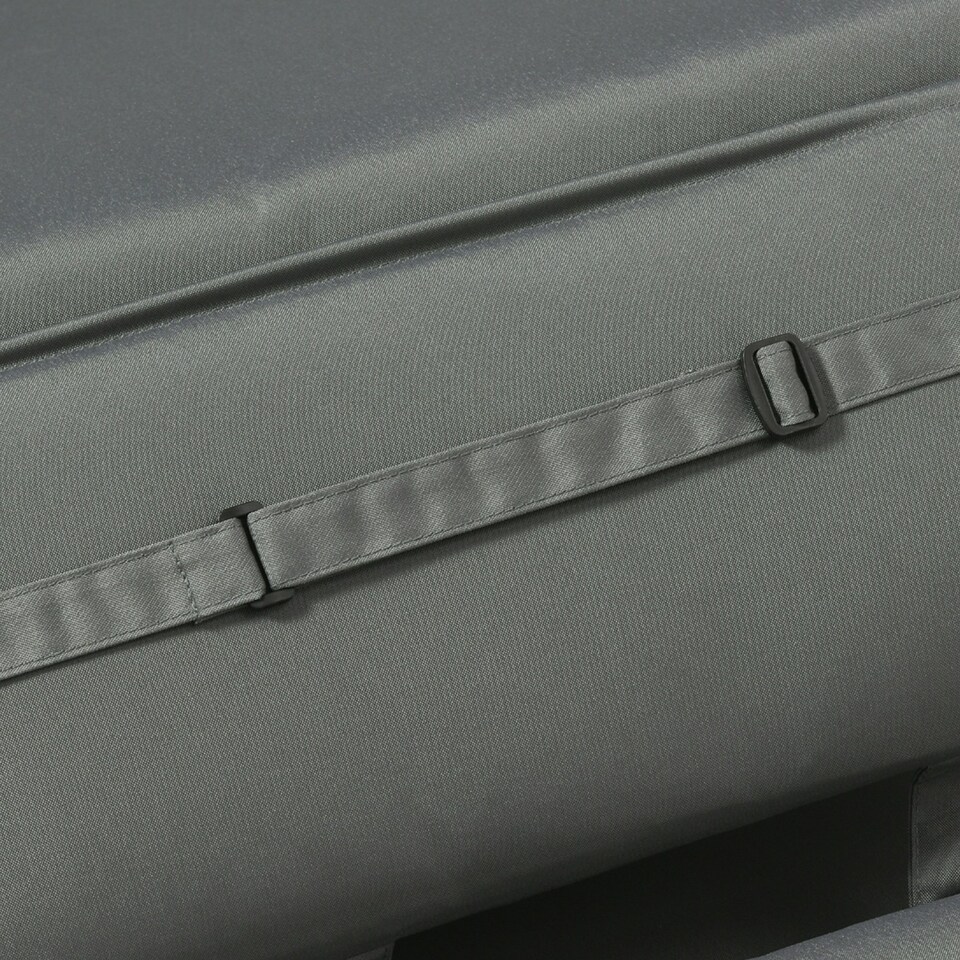image 1 of Outsunny Garden Sun Lounger Chair Cushion Reclining Relaxer Indoor Outdoor Grey | Grey