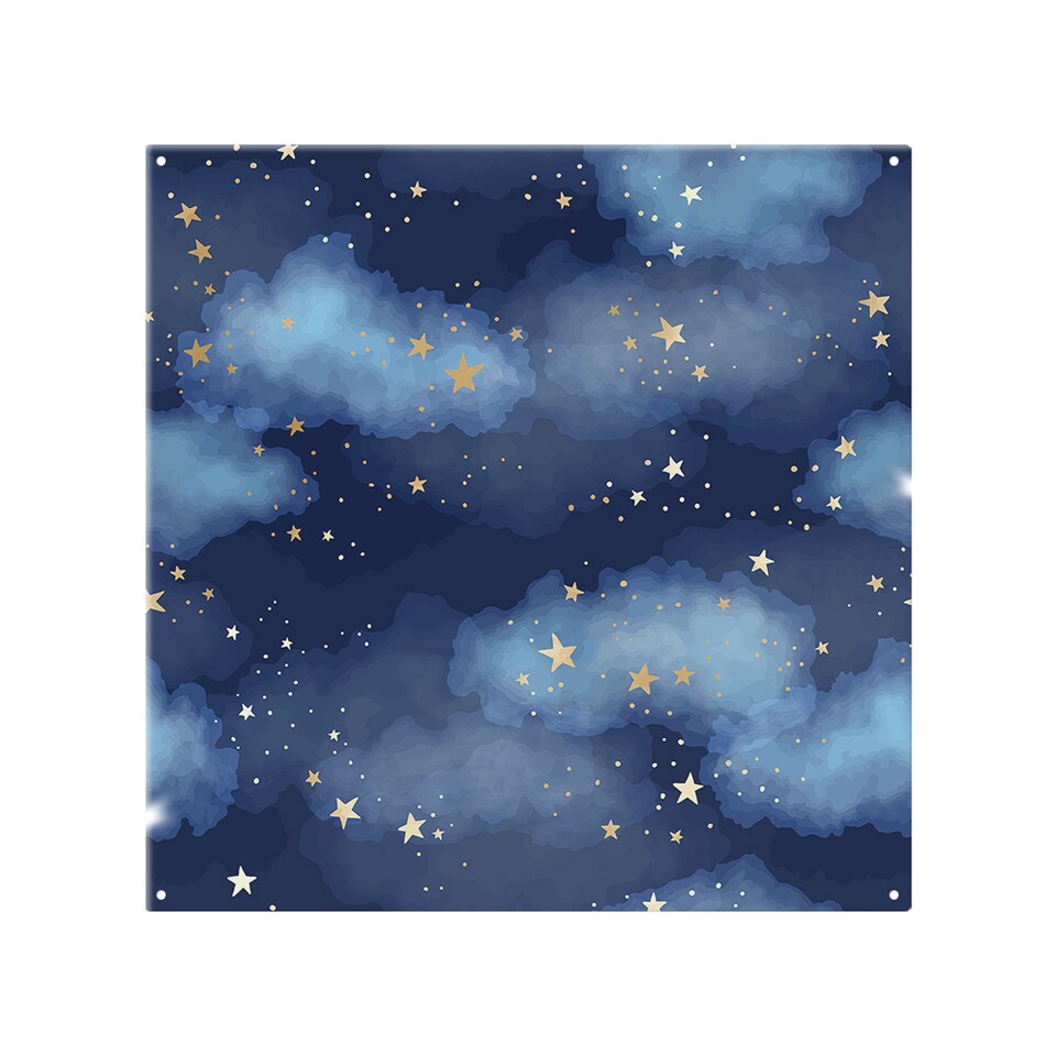 image 1 of Dark Blue Sky With Gold Foil Constellations Splash Back | White