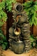 image 4 of Primrose Noble 4 Tier Oil Jar Water Feature & Fountain Cascade Brown 117cm