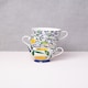 image 2 of KitchenCraft China Leafy Lemon 400ml Footed Mug | Blue | 1