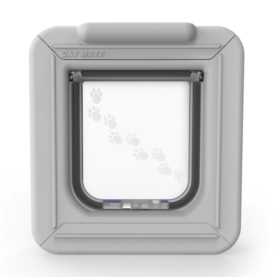 image 1 of Cat Mate Elite Microchip Cat Flap with Timer Control – White (355W)