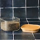 image 2 of Pebbly Square 500ml Canister With Bamboo Lid