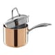 image 2 of Interiors By Premier 18cm Copper Finish Saucepan, Pan With Glass Lid, Tri-Ply Pan Saucepan With Steam Vent, Stylish Saucepan Gold