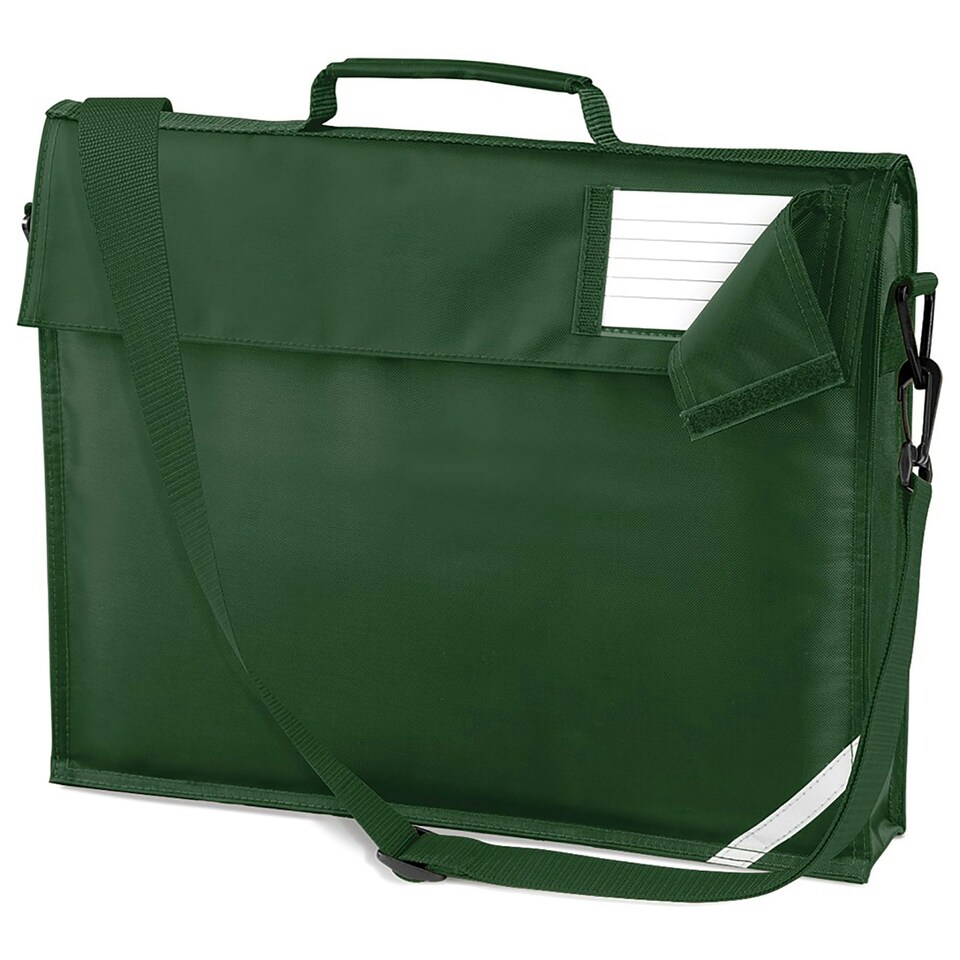 image 1 of Quadra Junior Book Bag With Strap - Bottle Green - One Size