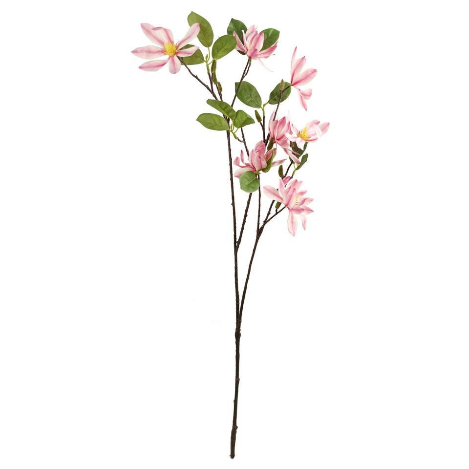 image 1 of 100cm Pink Magnolia Floral Spray Artificial
