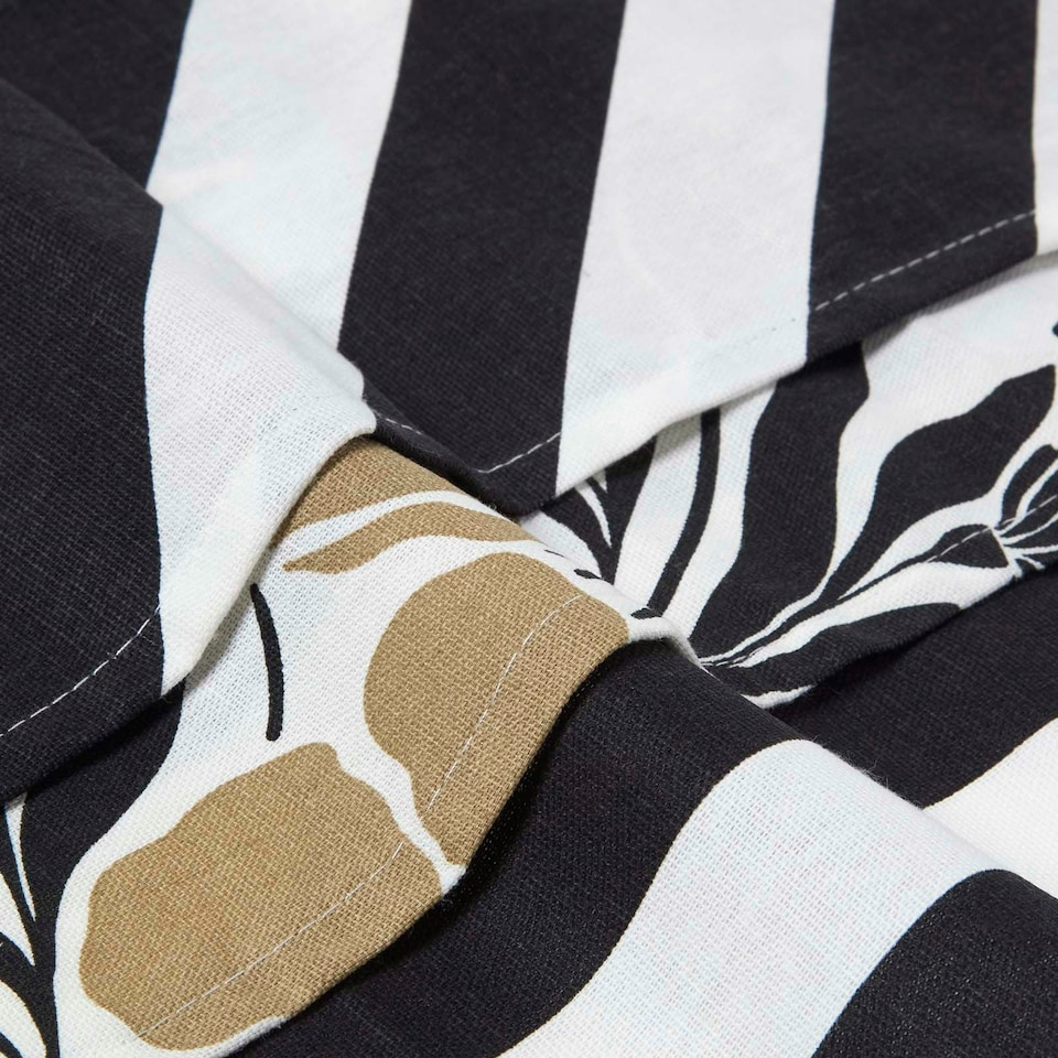 image 1 of Homescapes Modern Pattern Black and White Tea Towels Set of Three