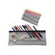 image 3 of Stationery Filled Purple Zip 13x5" Pencil Case with Colouring Pencils