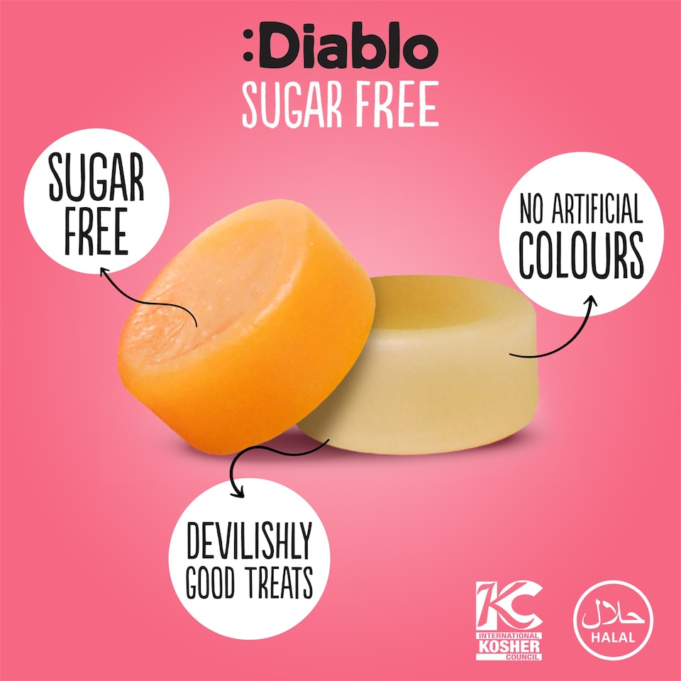 image 1 of Diablo Sugar Free Gummy Drops 75g 3 Pack