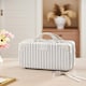 image 3 of Living and Home Portable Plastic Makeup Case for Travel White | Personal Item