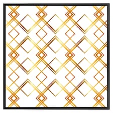 Geometric golden pattern (Picture Frame) Black | XL