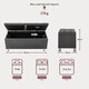 image 3 of Vida Designs Valencia Storage Ottoman Bedroom Hallway Chest Bench, Dark Grey Linen | Grey | Grey