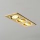 image 3 of BHS Faina 3 Light Adjustable Triple Recessed Spotlight | Gold | Brass | 1