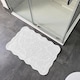 image 4 of Gracie Floral Jacquard Scalloped Bath Mat