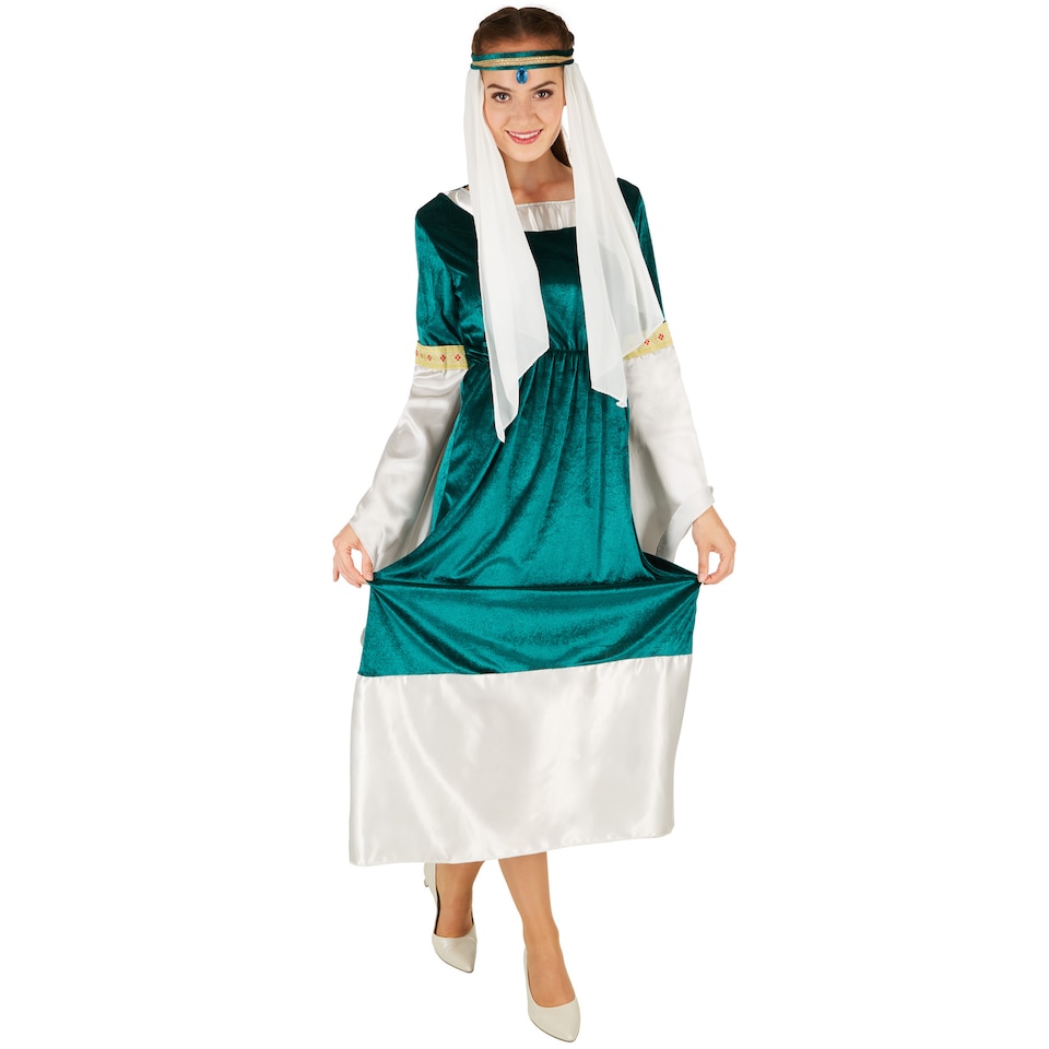 image 1 of Womens Elf Princess Costume | Green | green/white | 2XL | 1