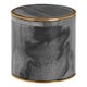 image 1 of Grey Marble Brass Storage Pot