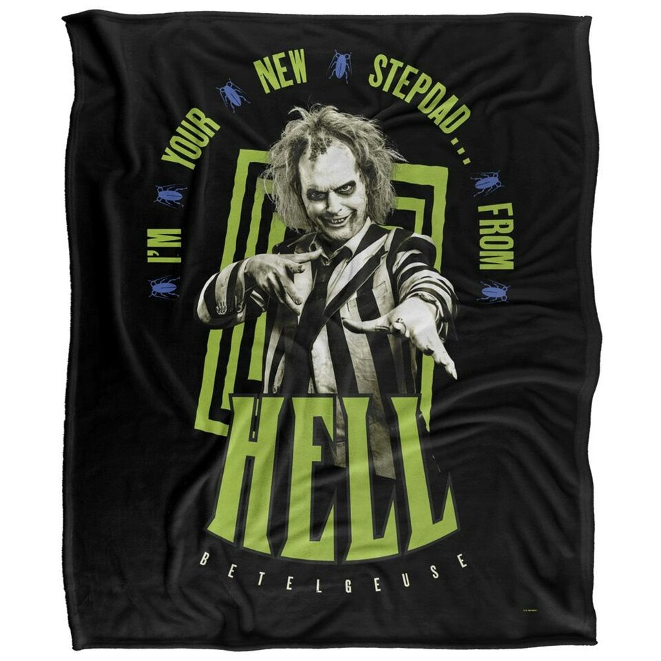 image 1 of Beetlejuice Stepdad From Hell Blanket - Multicoloured - One Size