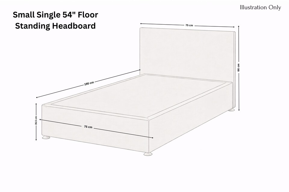 image 1 of Sloomy Manhattan Pewter Dumfries Divan Bed Base No Drawers With 54 Inch Floor Standing Headboard | Grey | Pewter | Small Single | 1