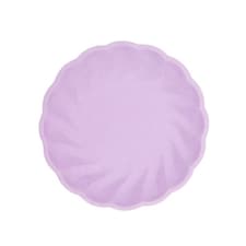 Lavender Purple Vert Decor Round Petal Paper Plates 19cm - Pack of 6
