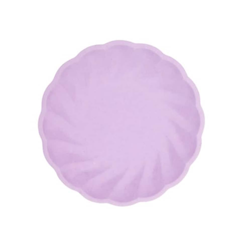 image 1 of Lavender Purple Vert Decor Round Petal Paper Plates 19cm - Pack of 6