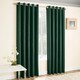 image 1 of Vogue Dark Green Curtains 90 x 108 inch (229 x 274 cm) Room Darkening Eyelet Thermal Noise Reducing Curtains for Bedroom and Living Room