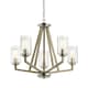 image 2 of Kichler Deryn Multi Arm Pendant Ceiling Light Distressed Antique Grey