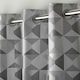 image 2 of Scandi Ring Top Lined Curtains - 168cm x 183cm - Silver