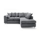 image 1 of Rivoli L Shape Corner Sofa in Jumbo Cord - Left Hand Facing Chaise Grey