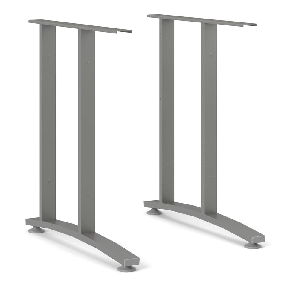 image 1 of Prima Desk 120cm in Oak with Silver Grey Steel Legs