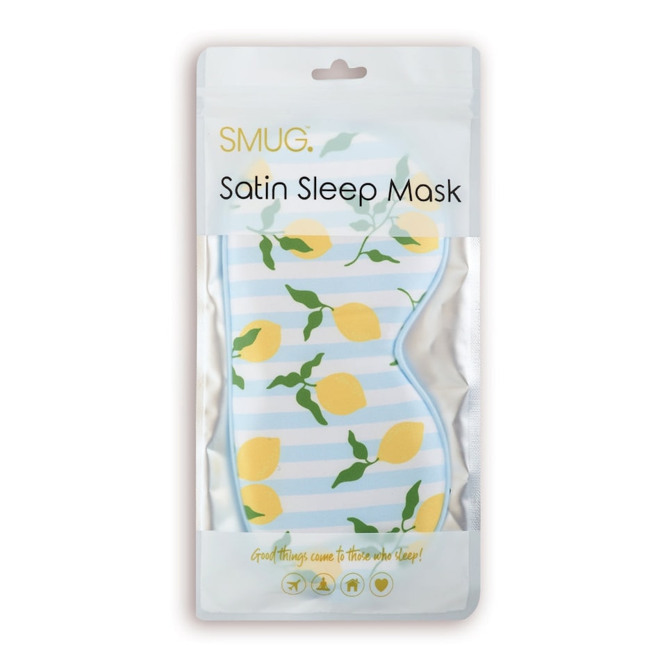 image 1 of SMUG Satin Sleep Mask - Lemon Stripe