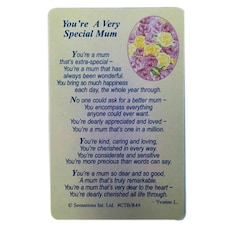 You`re A Very Special Mum(Sentimental Keepsake Wallet / Purse Card)...