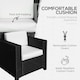 image 4 of Outsunny Garden Patio Rattan Wicker Furniture Single Cube Chair Sofa Outdoor Black