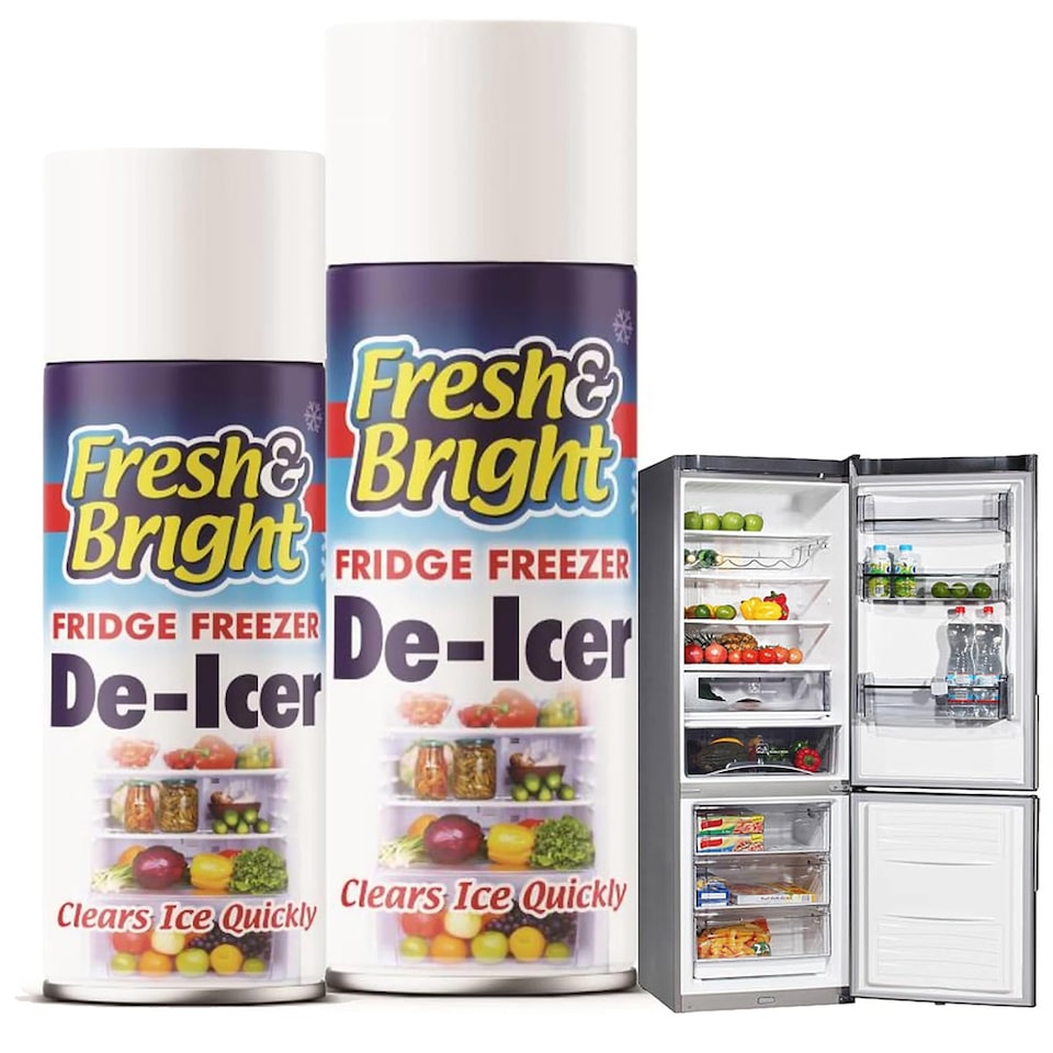 image 1 of 3 x 200ml Fridge Freezer De-Icer Spray Quick Ice Remover Anti-Bacterial Fridge Cleaner