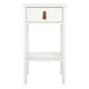 image 2 of Barcelona Bedside Table with 1 Drawer in White