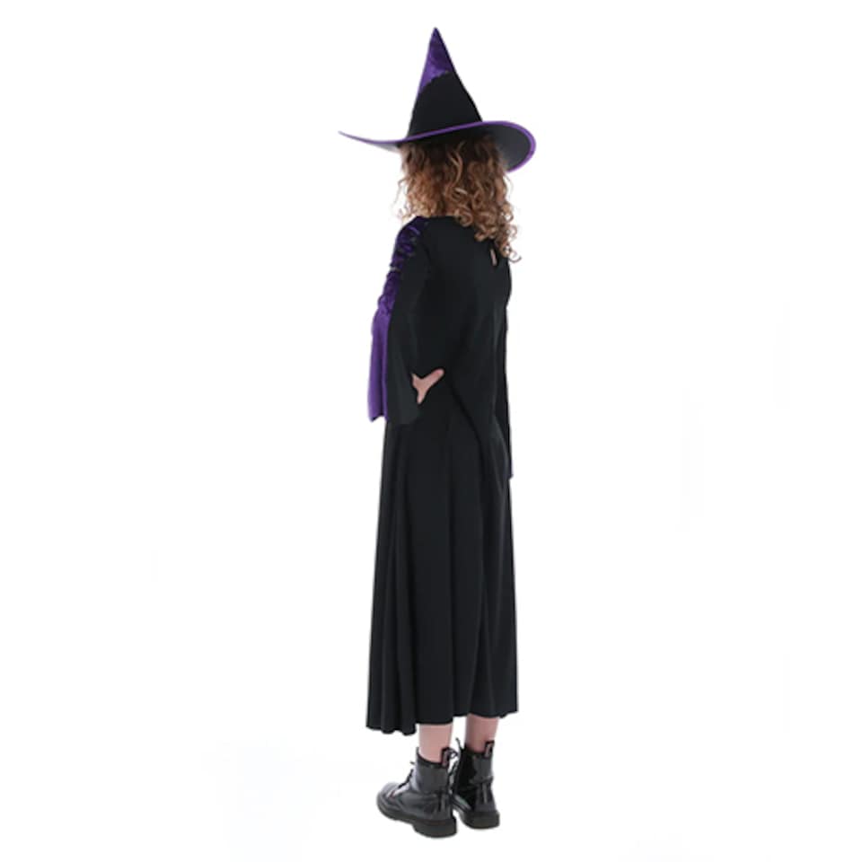 image 1 of Bewitched Purple Witch Girls Fancy Dress Costume Kids Small - Age 4-6