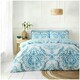 image 2 of VELVETIO Margaux Printed Duvet Cover Set Reversible Polycotton Easy Care Beddings Blue | Single