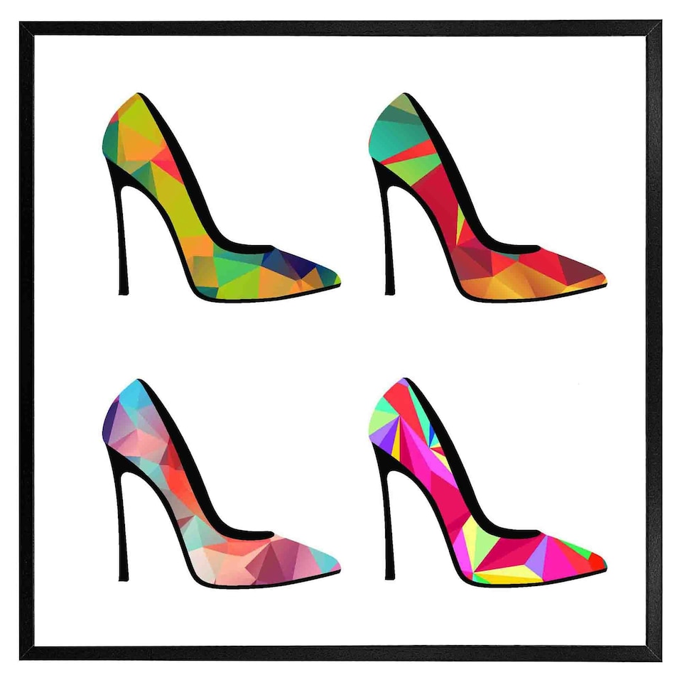 image 1 of Geometric high heels (Picutre Frame) Black | S