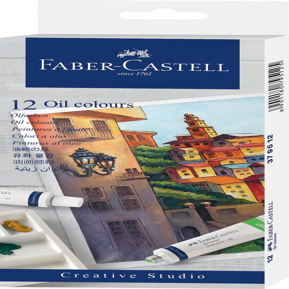 Oil Colours - Cardboard Box of 12 - Faber-Castell - FC379512 Multi