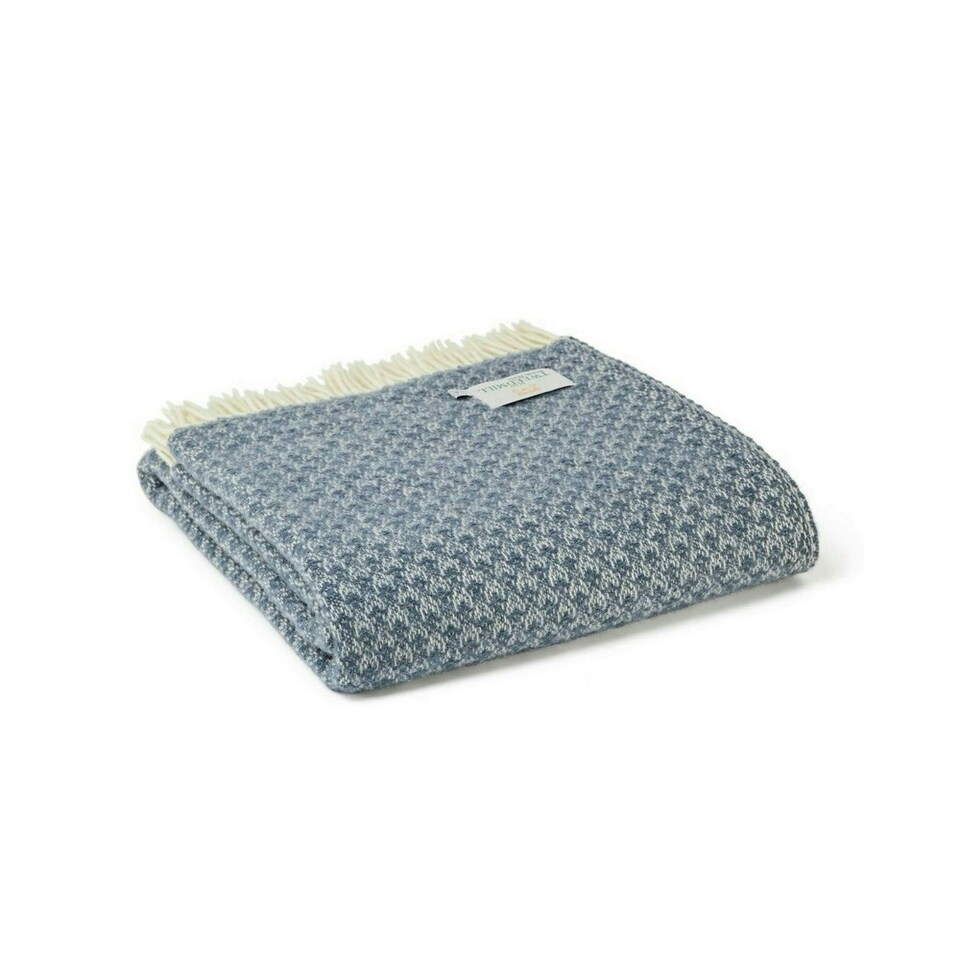 image 1 of Lifestyle Isobel Crescent Throw/Blanket - Blue Slate